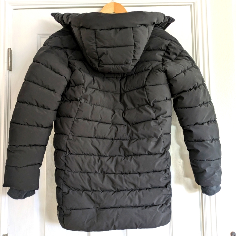 All in Motion Girls hooded puffer Winter Jacket XL Black
